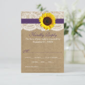 ザクラフト素朴サンフラワー結婚ズコレクション 出欠カード (スタンド正面)