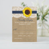 ザクラフト素朴サンフラワー結婚ズコレクション 出欠カード (スタンド正面)