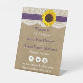 ザクラフト素朴サンフラワー結婚ズコレクション 台座サイン (正面)