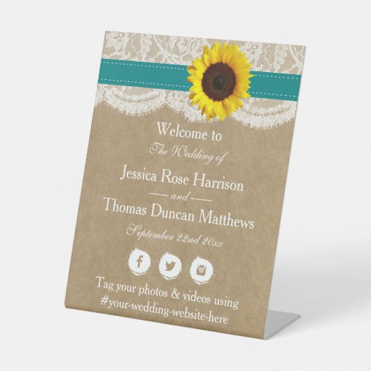 ザクラフト素朴サンフラワー結婚ズコレクション 台座サイン (正面)