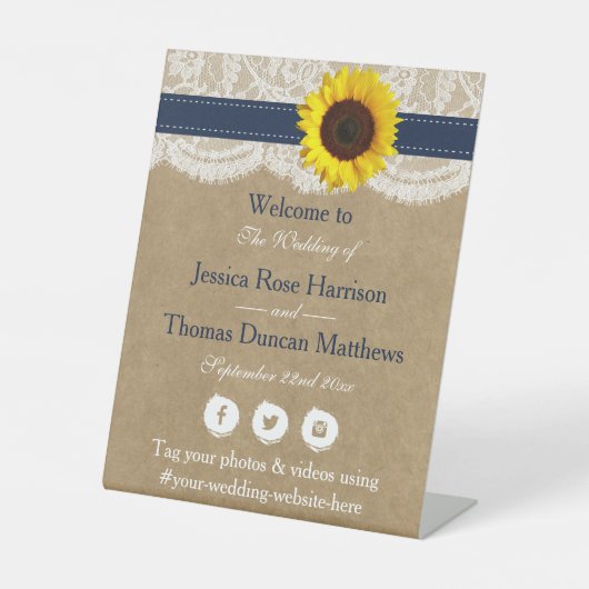 ザクラフト素朴サンフラワー結婚ズコレクション 台座サイン (正面)