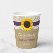 ザクラフト素朴サンフラワー結婚ズコレクション 紙コップ (裏面)