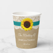 ザクラフト素朴サンフラワー結婚ズコレクション 紙コップ (裏面)