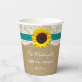 ザクラフト素朴サンフラワー結婚ズコレクション 紙コップ (正面)