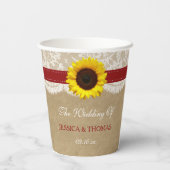 ザクラフト素朴サンフラワー結婚ズコレクション 紙コップ (裏面)