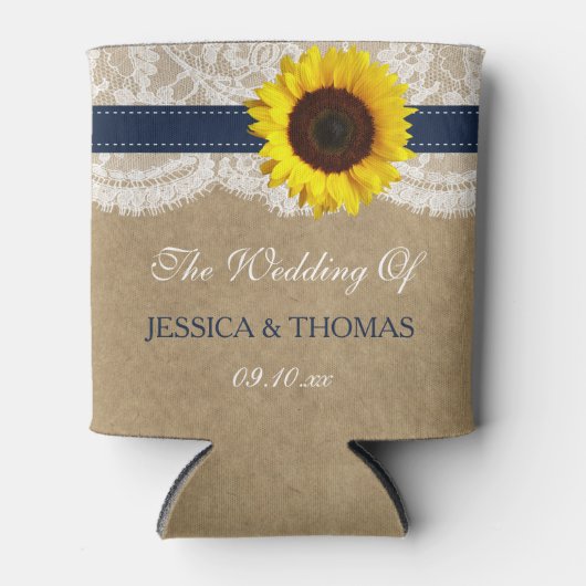 ザクラフト素朴サンフラワー結婚ズコレクション 缶クーラー (正面)