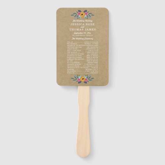 ザクラフト素朴フローラリース結婚ズコレクション ハンドファン (正面)