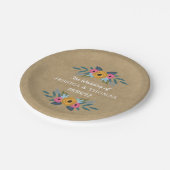 ザクラフト素朴フローラリース結婚ズコレクション ペーパープレート (アングル)