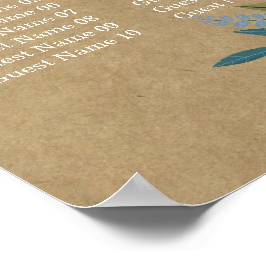 ザクラフト素朴フローラリース結婚ズコレクション ポスター (角)