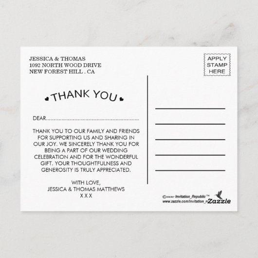 ザクラフト素朴フローラリース結婚ズコレクション ポストカード (裏面)