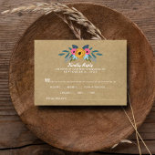 ザクラフト素朴フローラリース結婚ズコレクション 出欠カード