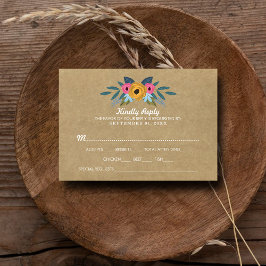 ザクラフト素朴フローラリース結婚ズコレクション 出欠カード