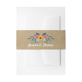 ザクラフト素朴フローラリース結婚ズコレクション 招待状ベリーバンド