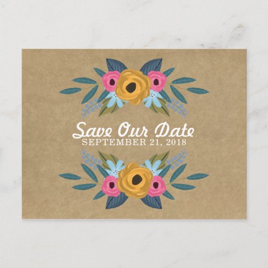 ザクラフト素朴フローラリース結婚ズコレクション 案内ポストカード (正面)