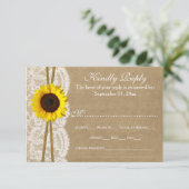 ザクラフト&レースサンフラワーコレクションRSVPカード 出欠カード (スタンド正面)