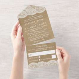 ザクラフト&レース結婚ズコレクション オールインワン招待状
