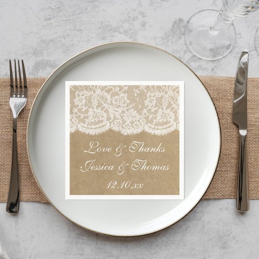 ザクラフト&レース結婚ズコレクション スタンダードカクテルナプキン