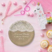 ザクラフト&レース結婚ズコレクション ペーパープレート (パーティー)