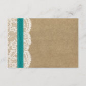 ザクラフト、レース&ひまわりコレクション – ティール（緑がかった色） エンクロージャーカード (裏面)