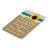 ザクラフト、レース&ひまわりコレクション – ティール(緑がかった色) マグネット (左側)