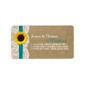 ザクラフト、レース&ひまわりコレクション – ティール(緑がかった色) ラベル (正面)