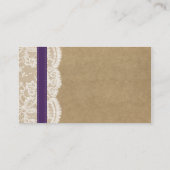 ザクラフト、レース&ひまわりコレクション – 紫 エンクロージャーカード (裏面)