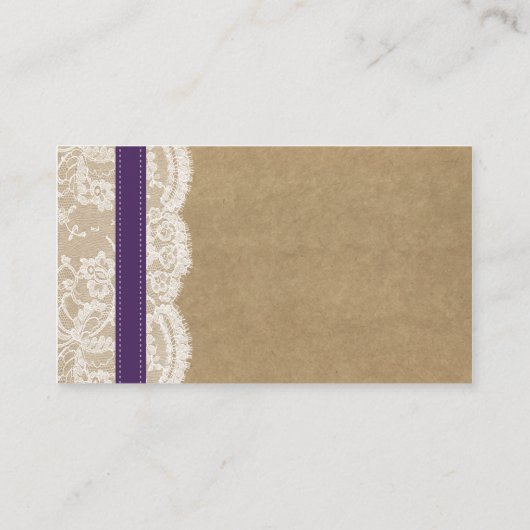 ザクラフト、レース&ひまわりコレクション – 紫 エンクロージャーカード (裏面)