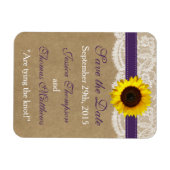 ザクラフト、レース&ひまわりコレクション – 紫 マグネット (横)