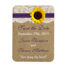 ザクラフト、レース&ひまわりコレクション – 紫 マグネット