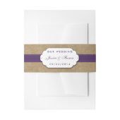 ザクラフト、レース&ひまわりコレクション – 紫 招待状ベリーバンド (正面例)