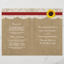 ザクラフト、レース&ひまわりコレクション – 赤