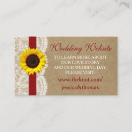 ザクラフト、レース&ひまわりコレクション – 赤 エンクロージャーカード