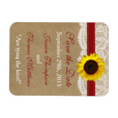 ザクラフト、レース&ひまわりコレクション – 赤 マグネット (横)