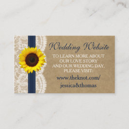 ザクラフト、レース&サンフラワーコレクション – ネイビー エンクロージャーカード