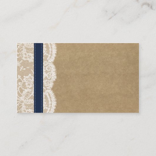 ザクラフト、レース&サンフラワーコレクション – ネイビー エンクロージャーカード (裏面)