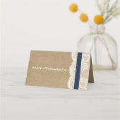 ザクラフト、レース&サンフラワーコレクション – ネイビー プレイスカード (裏面)