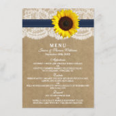 ザクラフト、レース&サンフラワーコレクション – ネイビー メニュー (正面)