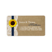 ザクラフト、レース&サンフラワーコレクション – ネイビー ラベル (正面)