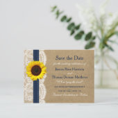 ザクラフト、レース&サンフラワーコレクション – ネイビー 案内ポストカード (スタンド正面)