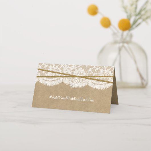 ザクラフト、レース&サンフラワー結婚ズコレクション プレイスカード (裏面)