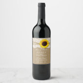 ザクラフト、レース&サンフラワー結婚ズコレクション ワインラベル (正面)