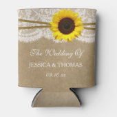 ザクラフト、レース&サンフラワー結婚ズコレクション 缶クーラー (正面)