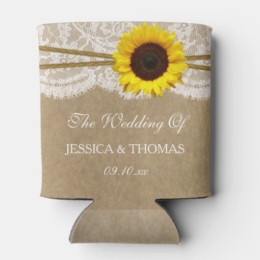 ザクラフト、レース&サンフラワー結婚ズコレクション 缶クーラー (裏面)