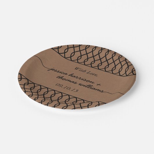 ザクラフモダントお洒落の結婚コレクション ペーパープレート (アングル)