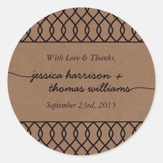 ザクラフモダントお洒落の結婚コレクション ラウンドシール (正面)