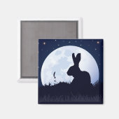 ザクリガンの白いウサギ マグネット (正面/裏面)