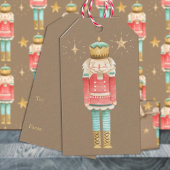 ザクリスマスくるみ割り素朴クラフト ギフトタグ