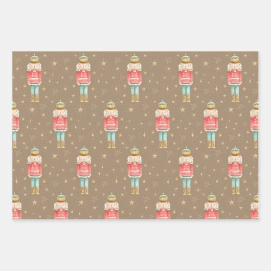 ザクリスマスくるみ割り金ゴールドスタークラフト ラッピングペーパーシート (正面3)