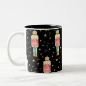 ザクリスマスくるみ割り金ゴールド星空の夜 ツートーンマグカップ (左)