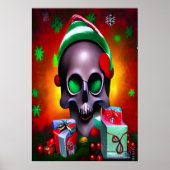 ザクリスマススカル | AIアートポスター ポスター (正面)